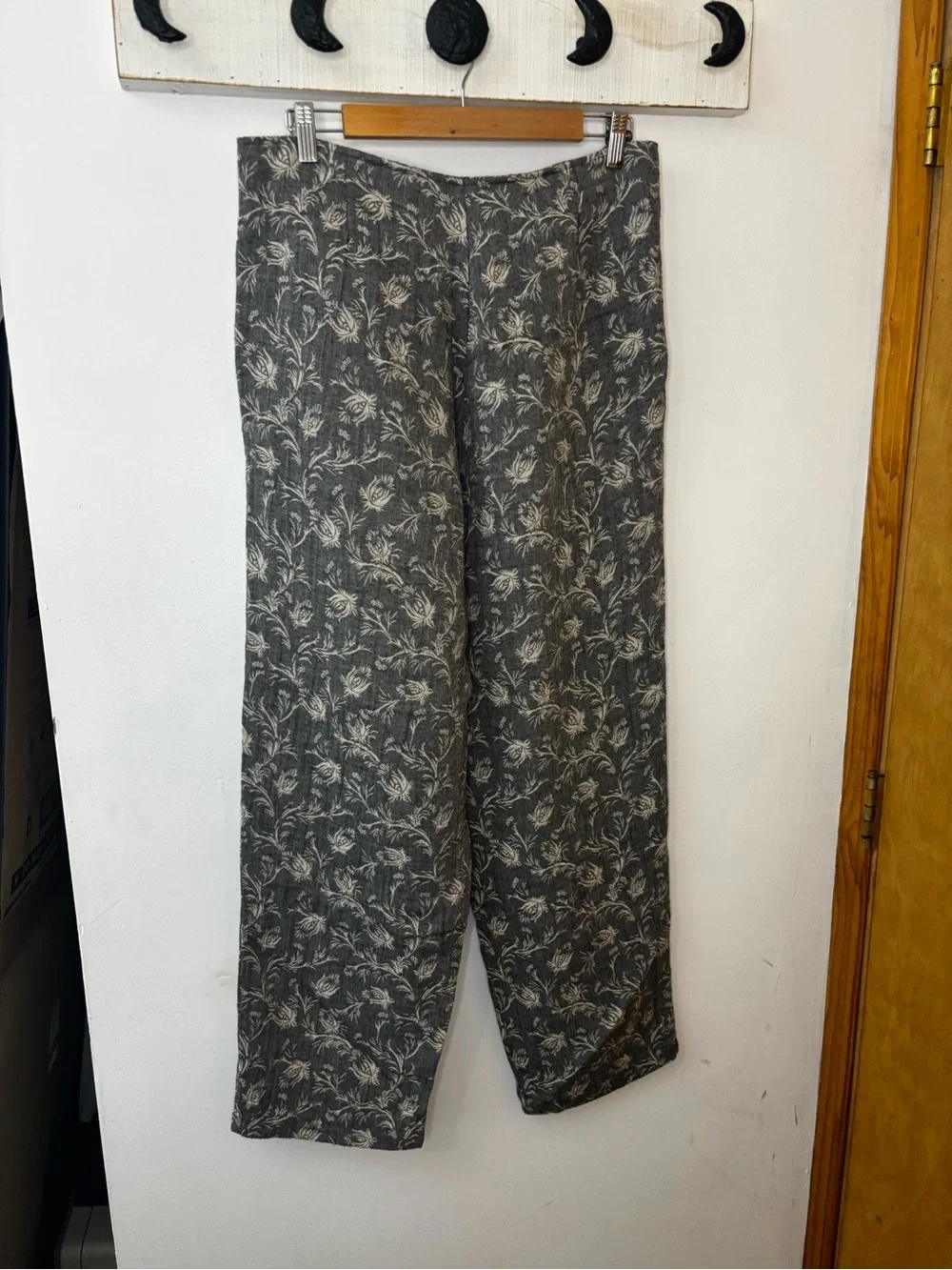 Anthropologie NWT Hello Nite Jacquard Botanical Cotton Quilted Pants